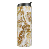 Eleganter Mit Monogramm Gilded Aura Thermal Tumble Thermosbecher (Nach links gedreht)