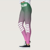 Eleganter mit Monogramm, grüner Farbverlauf Leggings (Links)