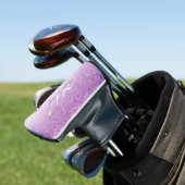 eleganter mit Monogramm lila Glitzer Golf Headcover (In Situ)
