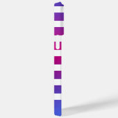 Eleganter Mit Monogramm, Lila rosa Streifen Case-Mate iPhone Hülle (Rückseite / Rechts)