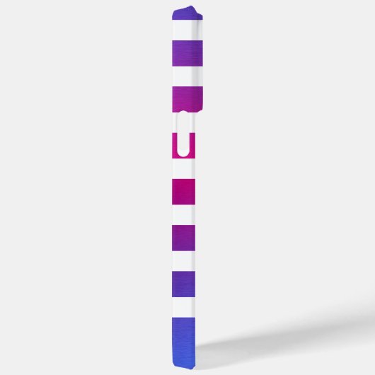 Eleganter Mit Monogramm, Lila rosa Streifen Case-Mate iPhone Hülle (Rückseite / Rechts)