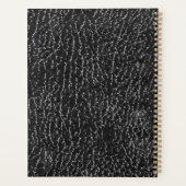 Eleganter Mit Monogramm Luxe Look Black Gold Letti Planer (Rückseite)