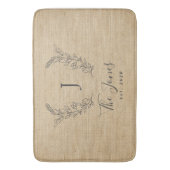 Eleganter mit Monogramm, moderner Bauernchic Badematte (Vorderseite Vertikal)
