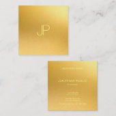 Eleganter mit Monogramm moderner Quadratische Visitenkarte (Vorne/Hinten)
