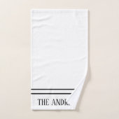 Eleganter Mit Monogramm Name Badhandtuch Set (Handtuch)