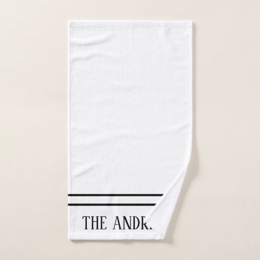 Eleganter Mit Monogramm Name Badhandtuch Set (Handtuch)