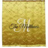 Eleganter Mit Monogramm Name Duschvorhang (Vorderseite)