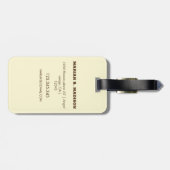 Eleganter Mit Monogramm Name für Silber und Gold S Gepäckanhänger (Rückseite horizontal)