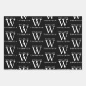 Eleganter Mit Monogramm Name Geschenkpapier Set (Vorderseite 2)