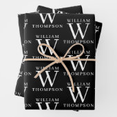 Eleganter Mit Monogramm Name Geschenkpapier Set (Beispiel)