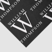 Eleganter Mit Monogramm Name Seidenpapier (Ausschnitt)