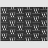 Eleganter Mit Monogramm Name Seidenpapier (Vorderseite)