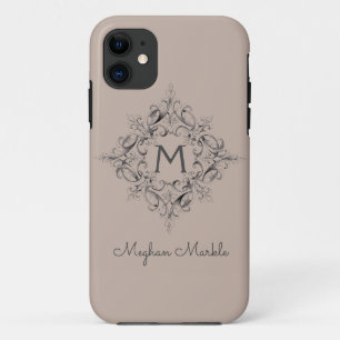 Eleganter Mit Monogramm, neutraler Sand Case Mate