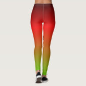 Eleganter mit Monogramm, roter Gradeint sportlich Leggings (Rückseite)