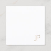 Eleganter Mit Monogramm Schlichter Moderner Trendy Quadratische Visitenkarte (Vorderseite)