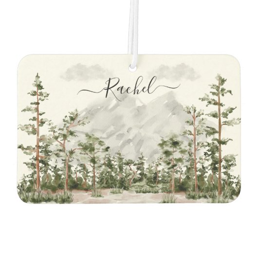 Eleganter Mit Monogramm Wasserpark Autolufterfrischer (Rückseite)