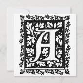 Eleganter mittelalterlicher, beleuchteter Manuskri Einladung (Rückseite)