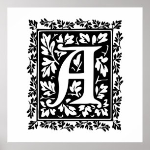 Eleganter mittelalterlicher belichtetes poster