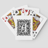 Eleganter mittelalterlicher belichtetes spielkarten (Rückseite)