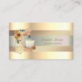 Eleganter Mixer Sonnenblumen, Imitate Gold Streife Visitenkarte (Vorderseite)