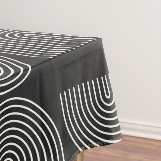Eleganter Mod Arch Lines Black and White Tischdecke (Beispiel)
