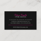 Eleganter Mode Designer Visitenkarte (Rückseite)