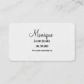 Eleganter Mode-Designer - Visitenkarten Visitenkarte (Rückseite)