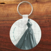 Eleganter Mode-Schlüsselanhänger - Parfüm & Gown Schlüsselanhänger (Vorderseite)