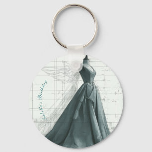 Eleganter Modeanhänger – Parfüm & Kleid Schlüsselanhänger