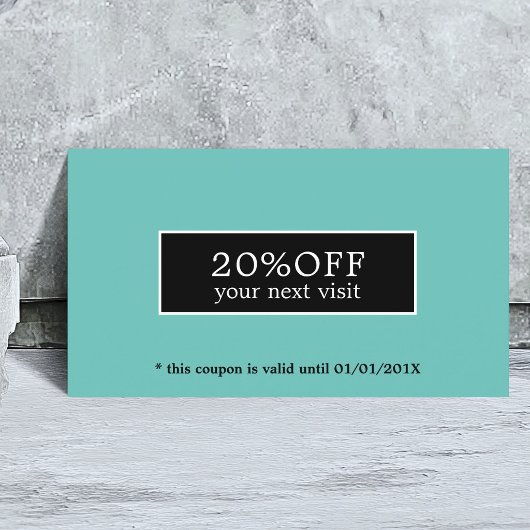 Eleganter Modern Blue Gray Beauty Coupon
