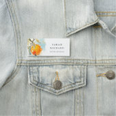 Eleganter Modern Boho Abstrakt Sketchy Orange Gard Namensschild (Beispiel)