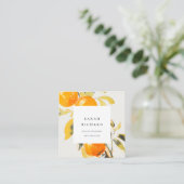 Eleganter Modern Boho Abstrakt Sketchy Orange Gard Quadratische Visitenkarte (Stehend Vorderseite)