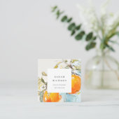 Eleganter Modern Boho Abstrakt Sketchy Orange Gard Quadratische Visitenkarte (Stehend Vorderseite)