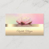 Eleganter Modern Chic Lotus Blume Yoga Instruktor Visitenkarte (Vorderseite)
