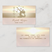 Eleganter Modern Gold Glitzer Frauen Yoga Visitenkarte (Vorne/Hinten)