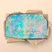 Eleganter Modern Gold Opal Stone Visitenkarte