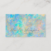 Eleganter Modern Gold Opal Stone Visitenkarte (Vorderseite)
