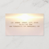 Eleganter Modern Lotus Shiny Gold Rahmen Visitenkarte (Rückseite)