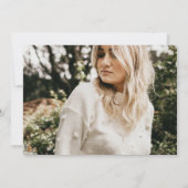 Eleganter, moderner 2 Foto Hot Pink Einfaches Absc Ankündigung (Rückseite)