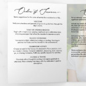 Eleganter moderner 8-Foto-Begräbnisdienst Dreifach-gefaltete Programmkarte (Innen Erste Seite)