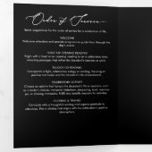 Eleganter moderner 8-Foto-Begräbnisdienst Dreifach-gefaltete Programmkarte (Innen Erste Seite)