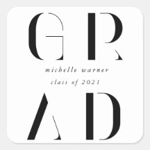 eleganter, moderner Abschluss-Aufkleber