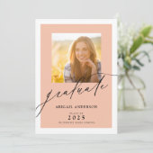 Eleganter Moderner Abschluss für Script 2 Foto (Stehend Vorderseite)