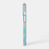 Eleganter moderner Abstrakter Gold Fire Opal Indiv iPhone 16 Hülle (Linke Seite)