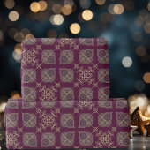 Eleganter Moderner Abstrakter Pflaumen und Beige W Geschenkpapier