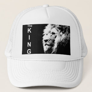 Eleganter moderner B&W Pop Art Lion Leitvorlage Truckerkappe
