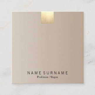 Eleganter moderner beige quadratische visitenkarte