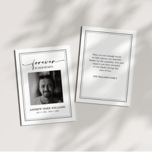 Eleganter moderner Beileid-Speicher dank Karte