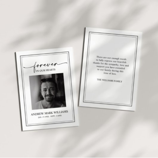 Eleganter moderner Beileid-Speicher dank Karte