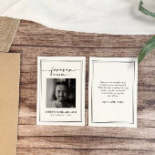 Eleganter moderner Beileid-Speicher dank Karte